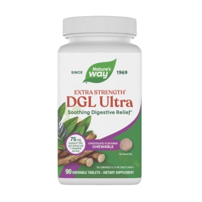 ДИ ДЖИ ЕЛ УЛТРА + ГЛИЦИН дъвчащи таблетки 90 броя / NATURE'S WAY DGL ULTRA + GLYCINE  