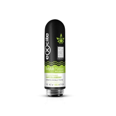 ЕКСАЙТ МАСАЖЕН ЛУБРИКАНТ С КОНОПЕНО МАСЛО И БОРОВИНКИ 200 мл. / DIET ESTHETIC EXCITE BODYLUB MASSAGE ORIGINAL GEL WITH HEMP AND BLUEBERRY EXTRACT