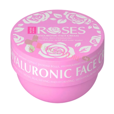 ДНЕВЕН ХИАЛУРОНОВ КРЕМ ЗА ЛИЦЕ ROSES С РОЗОВА ВОДА 75 мл / NATURE OF AGIVA ROSES HYALURONIC DAY FACE CREAM 
