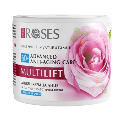 ДНЕВЕН КРЕМ ЗА ЛИЦЕ ROSES МУЛТИ ЛИФТ 60+ КОЛАГЕН + МУЛТИВИТАМИН 50 мл / NATURE OF AGIVA ROSES MULTI LIFT 60+ ADVANCED ANTI-AGING DAY FACE CREAM 