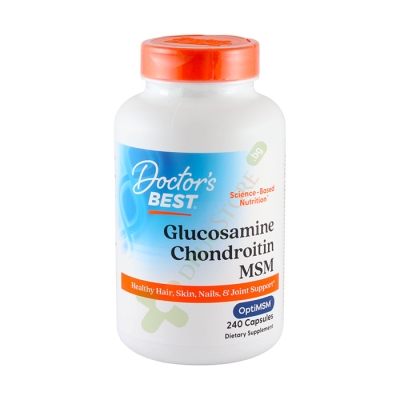 ДОКТОР'С БЕСТ ГЛЮКОЗАМИН, ХОНДРОИТИН И МСМ капсули 240 броя / DOCTOR'S BEST GLUCOSAMINE CHONDROITIN AND MSM