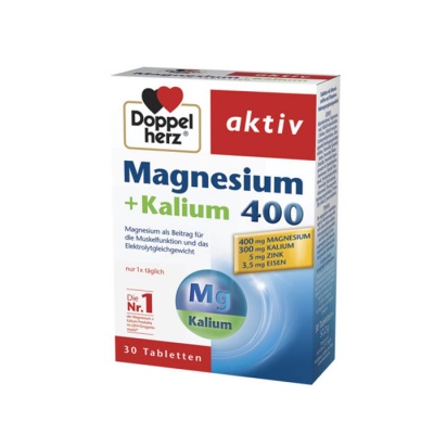ДОПЕЛХЕРЦ АКТИВ МАГНЕЗИЙ + КАЛИЙ таблетки 30 броя / DOPPELHERZ ACTIVE MAGNESIUM + POTASSIUM tablets 30
