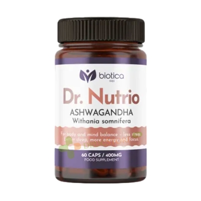 ДР. НУТРИО АШВАГАНДА капсули 400 мг 60 броя / BIOTONA DR. NUTRIO ASHWAGANDHA 