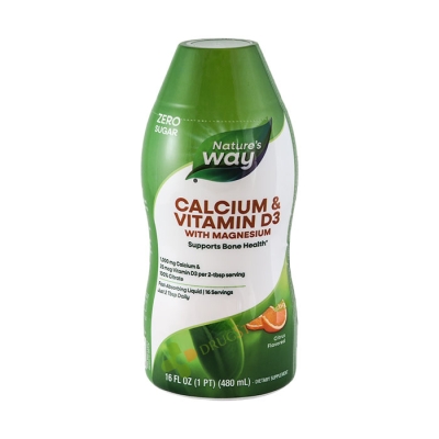 ТЕЧЕН КАЛЦИЙ + ВИТАМИН D3 разтвор цитрус 480 мл / NATURE'S WAY CALCIUM + VITAMIN D3