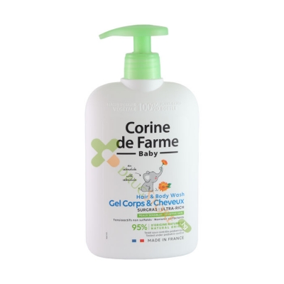 БЕБЕШКИ ИЗМИВАЩ ГЕЛ ЗА КОСА И ТЯЛО 500 мл / CORINE DE FARME BABY CLEANSING GEL FOR HAIR AND BODY