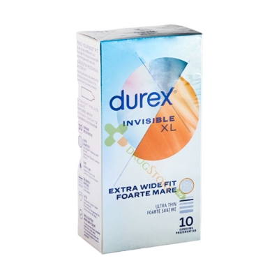 ПРЕЗЕРВАТИВИ ДУРЕКС INVISIBLE XL 10 броя / DUREX INVISIBLE XL