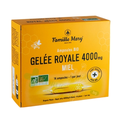 ПЧЕЛНО МЛЕЧИЦЕ + ПЧЕЛЕН ЦВЕТЕН МЕД ампули за пиене 14 броя / FAMILLE MARY ROYAL JELLY + HONEY ampoules
