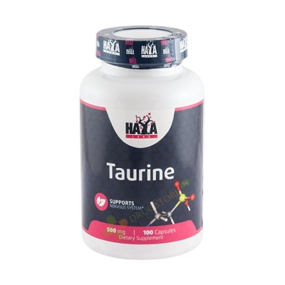 ХАЯ ЛАБС ТАУРИН капсули 500 мг 100 броя / HAYA LABS TAURINE