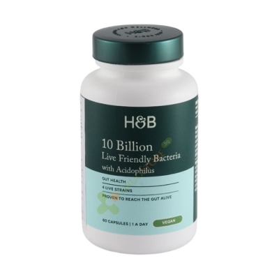 ЛИВ ФРЕНДЛИ ПРОБИОТИК И АЦИДОФИЛУС 10 млрд капсули 60 броя / HOLLAND & BARRETT LIVE FRIENDLY BACTERIA WITH ACIDOPHILUS