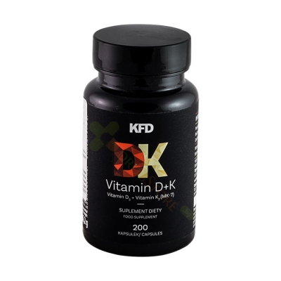 ВИТАМИН Д3 + К2 КФД НУТРИШЪН капсули 200 броя / KFD NUTRITION VITAMIN D & K