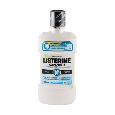 ВОДА ЗА УСТА LISTERINE ADVANCED WHITE 500 мл / MOUTHWASH LISTERINE ADVANCED WHITE
