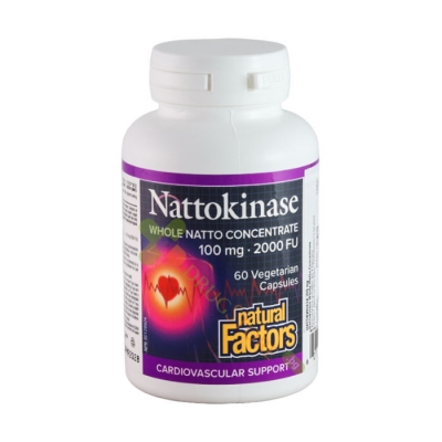 НАТОКИНАЗА капсули 100 мг 60 броя НАТУРАЛ ФАКТОРС / NATURAL FACTORS NATTOKINASE