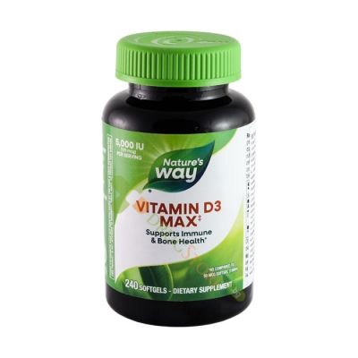 ВИТАМИН D3 МАКС капсули 5000 IU 240 броя / NATURE'S WAY VITAMIN D3 MAX