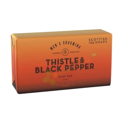 МЪЖКИ САПУН С БЯЛ ТРЪН И ЧЕРЕН ПИПЕР 220 г / SCOTTISH FINE THISTLE & BLACK PEPPER SOAP FOR MAN