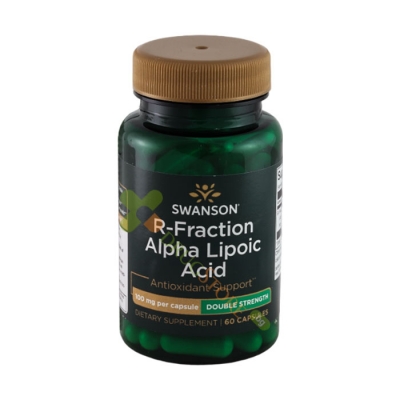 СУОНСЪН АЛФА ЛИПОЕВА КИСЕЛИНА R-ФРАКЦИЯ капсули 100 мг 60 броя /  SWANSON DOUBLE STRENGTH ALPHA LIPOIC ACID R - FRACTION