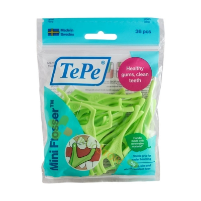 ТЕПЕ КОНЦИ ЗА ЗЪБИ МИНИ ФЛОСЕР 36 броя / TEPE MINI FLOSSER TOOTHPICKS