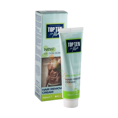 ТОП ТЕН КРЕМ ДЕПИЛАТОАР ЗА МЪЖЕ 150 мл / TOP TEN FOR MEN HAIR REMOVAL CREAM