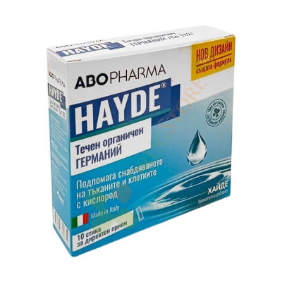 АБОФАРМА ХАЙДЕ ТЕЧЕН ГЕРМАНИЙ стик 10 мл 10 броя / ABOPHARMA HAYDE LIQUID GERMANIUM