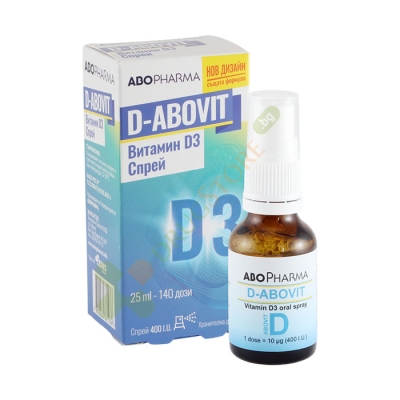 АБОФАРМА Д - АБОВИТ ВИТАМИН Д3 400 IU спрей 140 дози 25 мл / ABOPHARMA D-ABOVIT SPRAY