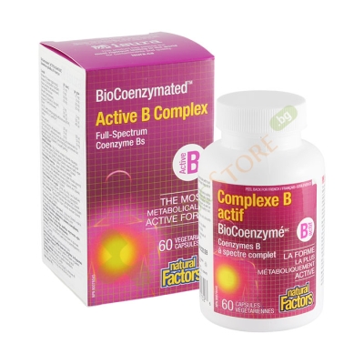 НАТУРАЛ ФАКТОРС АКТИВ B КОМПЛЕКС капсули 60 броя / NATURAL FACTORS ACTIVE B COMPLEX