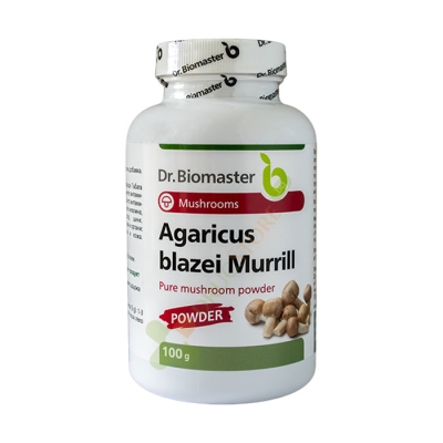 АГАРИКУС БЛАЗЕЙ прах 100 гр. / DR. BIOMASTER AGARICUS BLAZEI PURE MUSHROOM POWDER