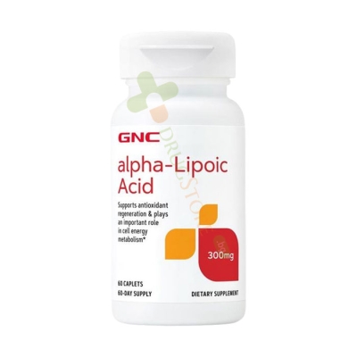 АЛФА ЛИПОЕВА КИСЕЛИНА каплети 300 мг 60 броя / GNC ALPHA LIPOIC ACID