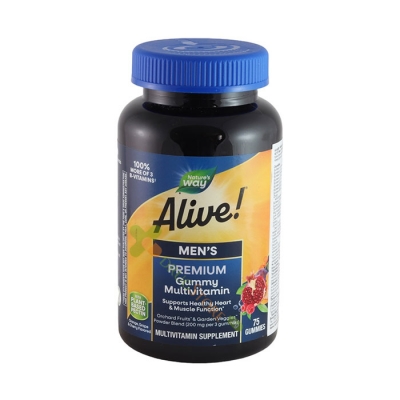 АЛАЙВ ПРЕМИУМ МУЛТИВИТАМИНИ ЗА МЪЖЕ желирани таблетки 75 броя / NATURE'S WAY ALIVE MENS PREMIUM GUMMIES MULTIVITAMIN