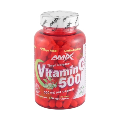 АМИКС ВИТАМИН C + ШИПКА капсули 500 мг 125 броя / AMIX VITAMIN C + ROSE HIP