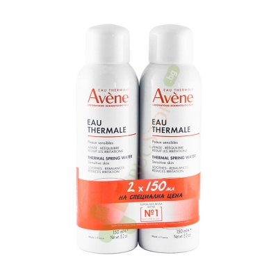 АВЕН ТЕРМАЛНА ВОДА ДУО 1+1 150 мл / AVENE THERMAL SPRING WATER DUO 1+1