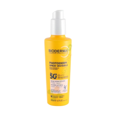 БИОДЕРМА ФОТОДЕРМ СЛЪНЦЕЗАЩИТЕН ПРОЗРАЧЕН СПРЕЙ SPF 50+ 200 мл / BIODERMA PHOTODERM SPRAY INVISIBLE SPF 50+