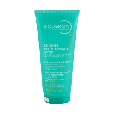 БИОДЕРМА СЕБИУМ ГЕЛ МОУСАНТ АКТИВ 200 мл / BIODERMA SEBIUM GEL MOUSSANT ACTIV