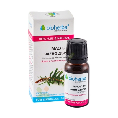 БИОХЕРБА ЕТЕРИЧНО МАСЛО ОТ ЧАЕНО ДЪРВО 10 мл / BIOHERBA ESSENTIAL TEA TREE OIL