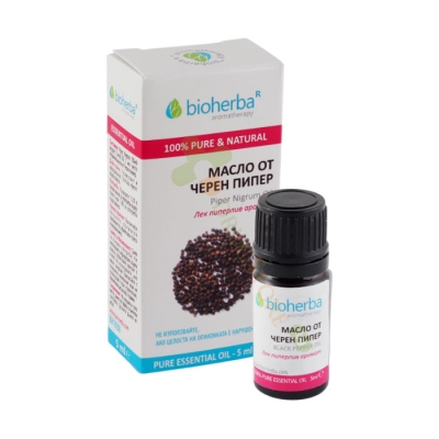 БИОХЕРБА ЕТЕРИЧНО МАСЛО ОТ ЧЕРЕН ПИПЕР 5 мл / BIOHERBA ESSENTIAL BLACK PEPPER OIL