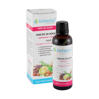 БИОХЕРБА УКРЕПВАЩО МАСЛО С АРГАНОВО МАСЛО 50 мл / BIOHERBA STRENGTHENING OIL WITH ARGAN OIL