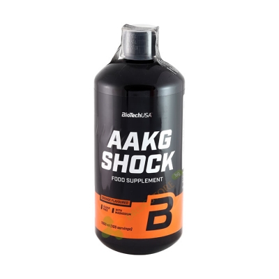 БИОТЕЧ AAKG (L - АРГИНИН АЛФА КЕТОГЛУТАРАТ) SHOCK ОВКУСЕН 1000 мл / BIOTECH AAKG SHOCK FLAVORED