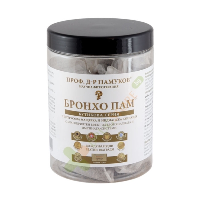 БРОНХО ПАМ БУТИКОВА СЕРИЯ С ЕХИНАЦЕЯ И МАЩЕРКА сашети 20 броя / PAM MEDICA BRONHO PAM