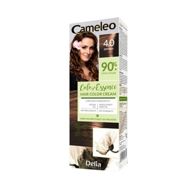 ДЕЛИА КАМЕЛЕО КЪНА ЗА КОСА 4.0 КАФЯВА 75 г / DELIA COZMETICS CAMELEO HERBAL COLORING CREAM HENNA NO 4.0 BROWN