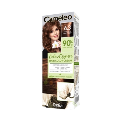 ДЕЛИА КАМЕЛЕО КЪНА ЗА КОСА 6.3 ЗЛАТЕН КЕСТЕН 75 г / DELIA COZMETICS CAMELEO HERBAL COLORING CREAM HENNA NO 6.3 GOLDEN CHESTNUT