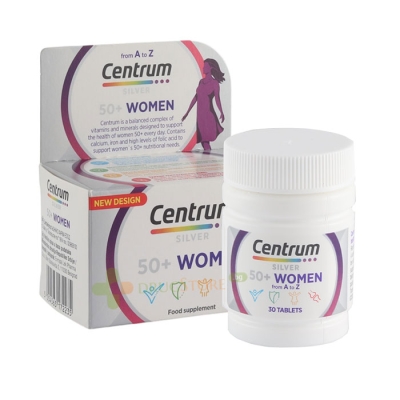 ЦЕНТРУМ СИЛВЪР 50+ ЗА ЖЕНИ таблетки 30 броя / HALEON CENTRUM SILVER WOMEN 50+