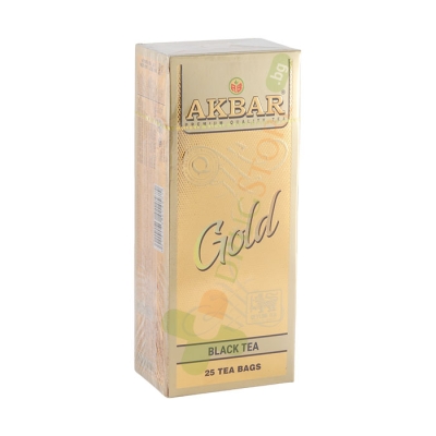 ЧАЙ АКБАР ЧЕРЕН ГОЛД ФИЛТЪР 25 броя / AKBAR GOLD PURE CEYLON TEA * 25 tea bags