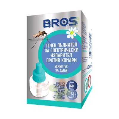 БРОС ТЕЧЕН ПЪЛНИТЕЛ ЗА ЕЛЕКТРИЧЕСКИ ИЗПАРИТЕЛ ПРОТИВ КОМАРИ СЕНЗИТИВ / BROS LIQUID REFILL FOR KIDS