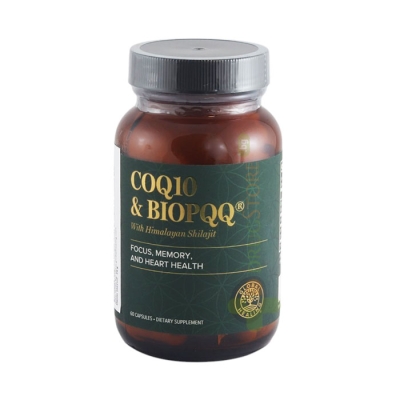 KOЕНЗИМ Q10, ПИРОЛИНКВИНОН + ШИЛАЖИТ капсули 60 броя / GLOBAL HEALING CoQ10 + PQQ + SHILAJIT