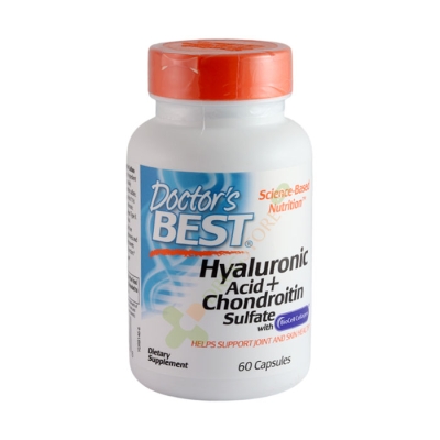 ДОКТОР'С БЕСТ БИОСЕЛ КОЛАГЕН капсули 60 броя / DOCTOR'S BEST HYALURONIC ACID + CHONDROITIN SULFATE WITH BIOCELL COLLAGEN