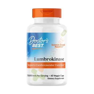 ДОКТОР'С БЕСТ ЛУМБРОКИНАЗА капсули 20 мг 60 броя / DOCTOR'S BEST LUMBROKINASE