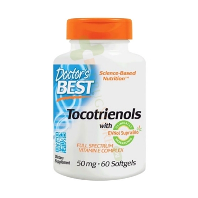ДОКТОР'С БЕСТ ТОКОТРИЕНОЛИ С ТОКОМИН SUPRABIO капсули 50 мг 60 броя / DOCTOR'S BEST TOCOTRIENOLS(VITAMIN E COMPLEX