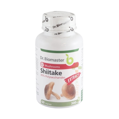 ШИЙТАКЕ ГЪБИ ЕКСТРАКТ 30% ПОЛИЗАХАРИДИ капсули 60 броя / DR. BIOMASTER SHIITAKE MUSHROOM 30% POLYSACCHARIDES