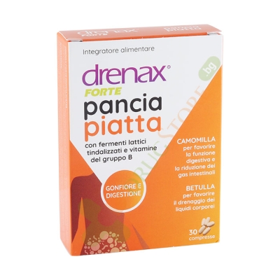 ДРЕНАКС ФОРТЕ ПЛОСЪК КОРЕМ таблетки 30 броя / PALADIN PHARMA DRENAX FORTE FLAT BELLY