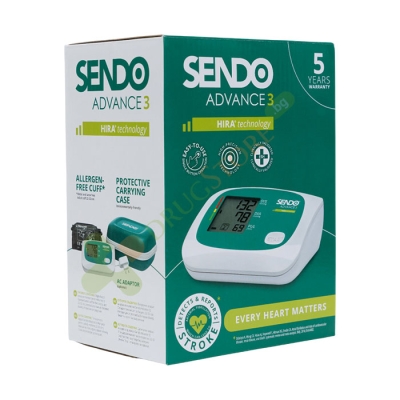 ЕЛЕКТРОНЕН АПАРАТ ЗА КРЪВНО НАЛЯГАНЕ СЕНДО АДВАНС 3 / DIGITAL DEVICE FOR MEASURING BLOOD PRESSURE SENDO ADVANCE 3