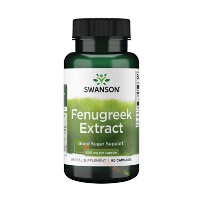 СУОНСЪН СМИНДУХ ЕКСТРАКТ капсули 500 мг 90 броя / SWANSON SUPERIOR HERBS FENUGREEK EXTRACT