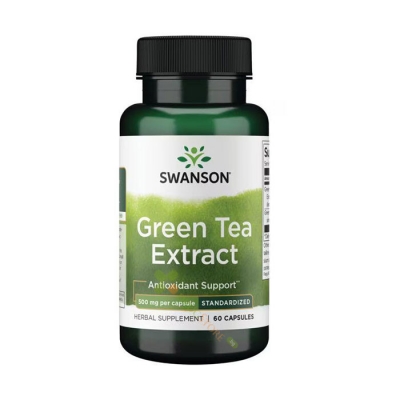 СУОНСЪН ЕКСТРАКТ ОТ ЗЕЛЕН ЧАЙ капсули 500 мг 60 броя / SWANSON GREEN TEA EXTRACT